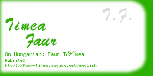 timea faur business card